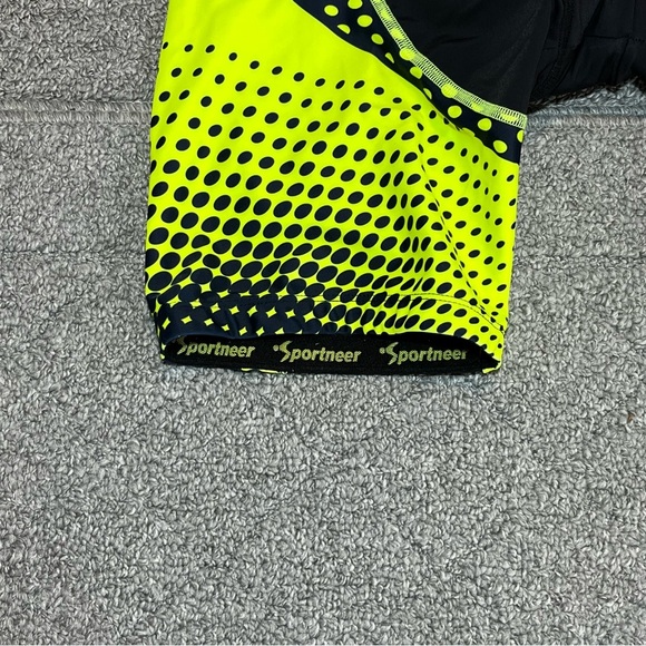 Sportneer Padded Cycling Biking Shorts Mens Size XL Black Yellow MTB - Picture 6 of 10